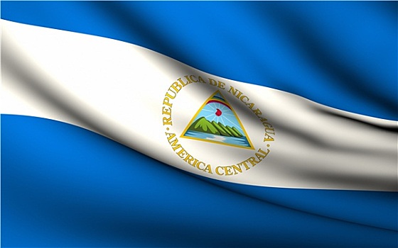 飞,旗帜,尼加拉瓜,国家,收集
