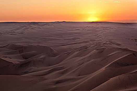 沙丘,日落,阿塔卡马沙漠,秘鲁,南美