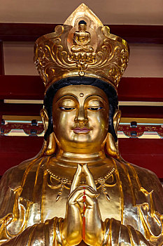 金色如来佛祖雕像,佛教雕像