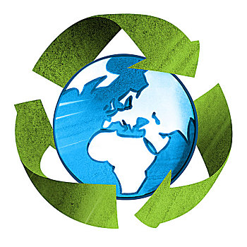 回收标志,星球,地球