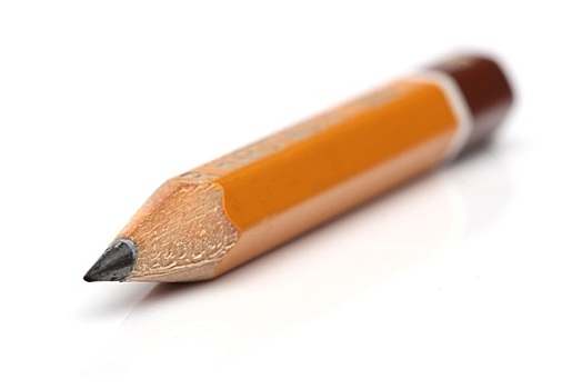 铅笔,上方,白色背景