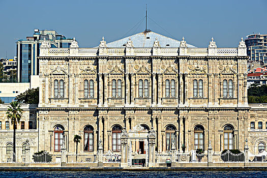 朵尔玛巴切皇宫,宫殿,博斯普鲁斯海峡,伊斯坦布尔,欧洲,土耳其,亚洲