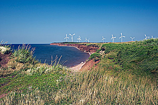 风轮机,北角,爱德华王子岛,加拿大,替代能源,风能