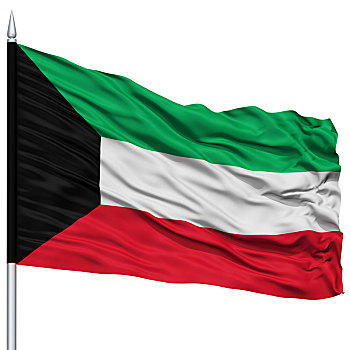 科威特,旗帜,旗杆