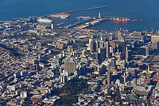 风景,市区,港口,水岸,左边,开普敦,西海角,南非,非洲