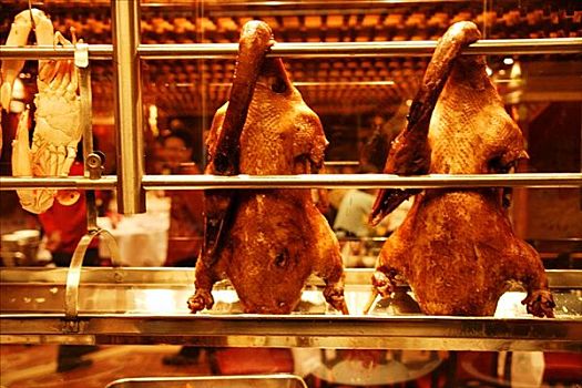 烤,鹅,市场货摊,香港