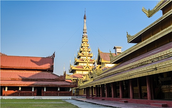 曼德勒,皇宫,缅甸