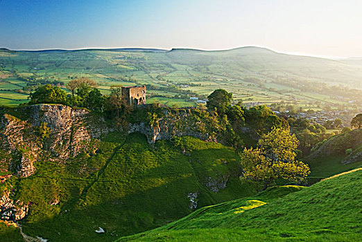 英格兰,德贝郡,遗址,城堡,12世纪,峰区国家公园