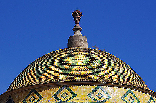 仰视,穹顶,教堂,巴塞罗那,加泰罗尼亚,西班牙