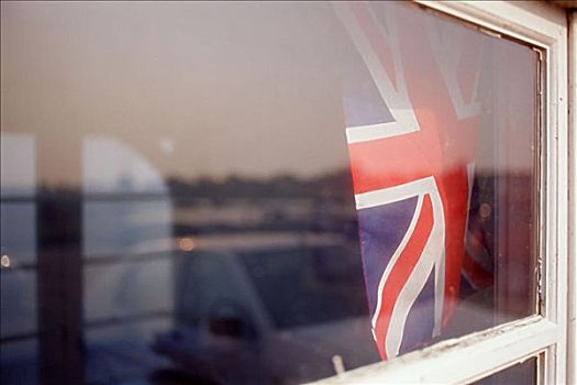 英国国旗,风景,窗