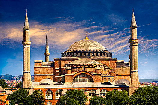 6世纪,拜占庭风格,东方,罗马,圣索菲亚教堂,建造,伊斯坦布尔,土耳其,亚洲