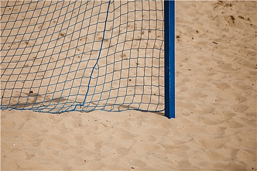 足球,夏季运动,进球,球网,沙滩