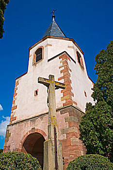 神圣,十字架,教堂,11世纪,阿尔萨斯,法国