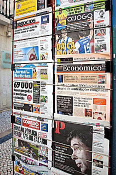 葡萄牙,国际,报纸,报摊,里斯本,欧洲