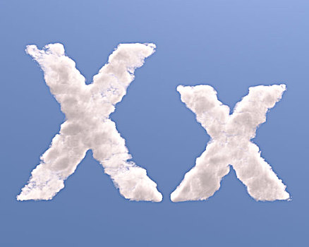 字母x,云,形状