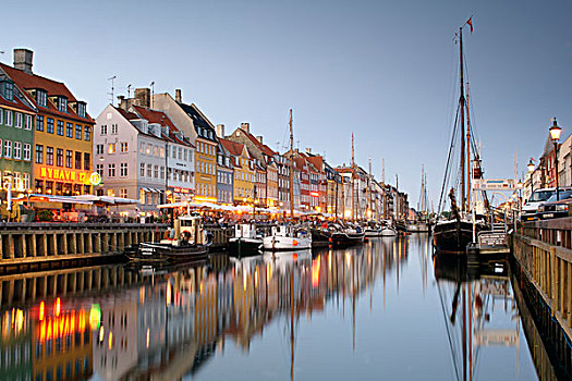船,独栋别墅,新港,运河,哥本哈根