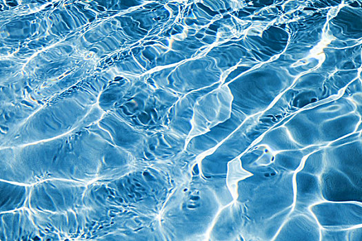 深,蓝色,游泳池,水,背景,纹理