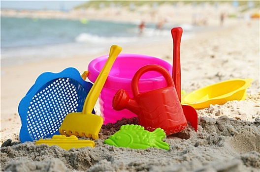 塑料制品,孩子,玩具,沙滩