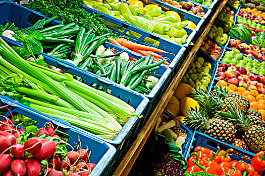 彩色,果蔬,超市