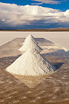 盐,盐湖,乌尤尼,波托西地区,玻利维亚,南美
