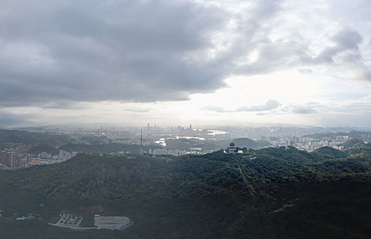 广东惠州高榜山景区航拍全景风光