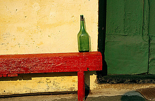 长椅,瓶子,托斯卡纳,意大利