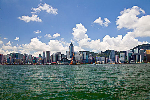 香港,港岛建筑群,维港,平拍