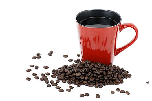 红色,大杯,咖啡豆