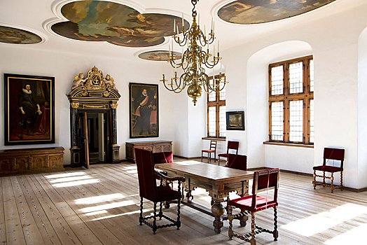 历史,会议室,城堡,丹麦,欧洲