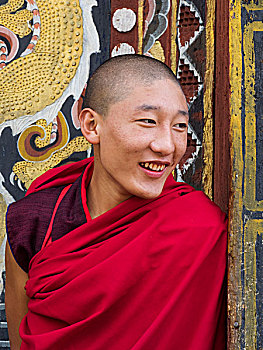 亚洲,不丹,僧侣,帕罗宗