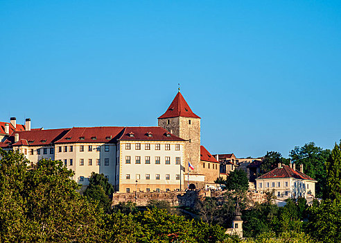 布拉格城堡,黑色,塔,布拉格,波希米亚,捷克共和国,欧洲