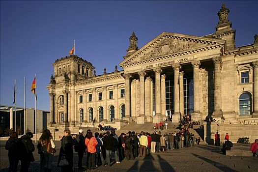 队列,正面,德国联邦议院,德国人,联邦,议会,柏林,德国,欧洲