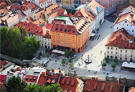 卢布尔雅那,市中心,斯洛文尼亚