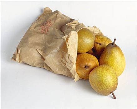 纸袋,梨