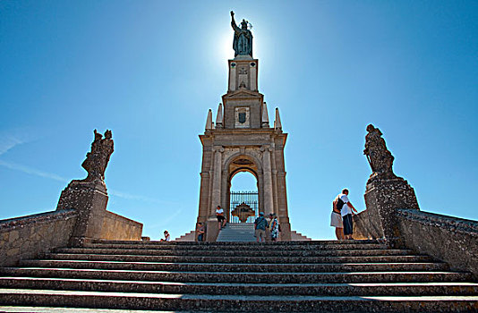 楼梯,耶稣,国王,纪念建筑,萨尔瓦多,寺院,山,靠近,法兰提斯,马略卡岛,巴利阿里群岛,西班牙,欧洲