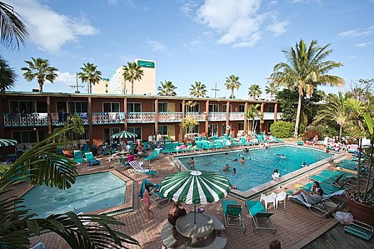 汽车旅馆,游泳池,佛罗里达,美国
