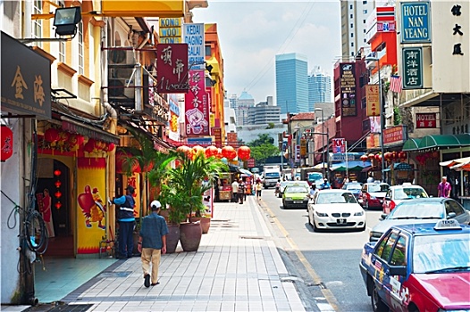 唐人街,街道,吉隆坡