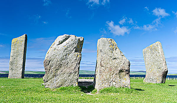 看,石头,世界遗产,心形,新石器时代,奥克尼郡,奥克尼群岛,苏格兰,大幅,尺寸