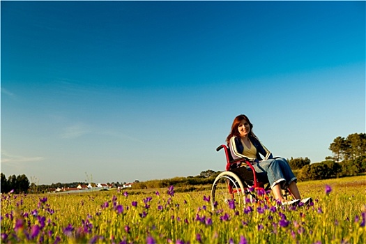残障,女人,轮椅