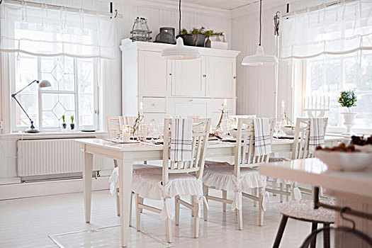 喜庆,桌面布置,白色,厨房