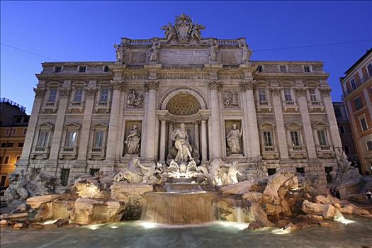 喷泉,罗马,意大利,欧洲