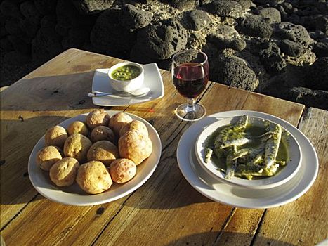 餐前小吃,红酒,父亲,帕尔玛,加纳利群岛,西班牙