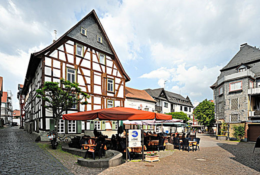餐馆,布茨巴赫,黑森州,德国,欧洲
