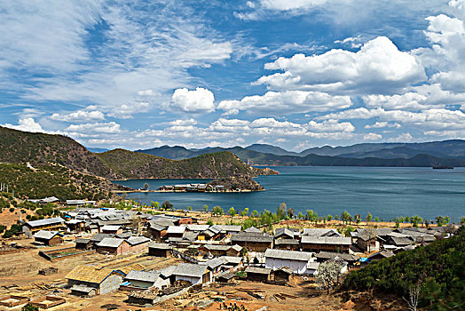 泸沽湖落水村景观