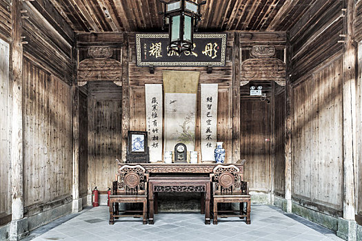 中国安徽省黟县赛金花故居中式厅堂
