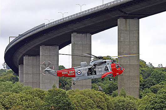 苏格兰,皇家海军,直升飞机,飞,桥