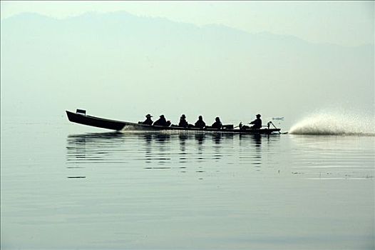 虚幻,船,茵莱湖,掸邦,缅甸