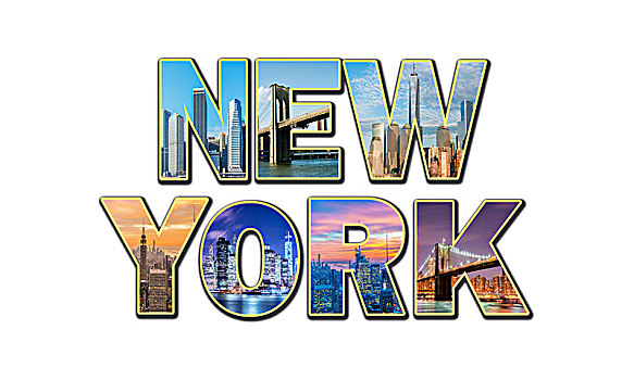 抽象拼贴画,纽约,照片
