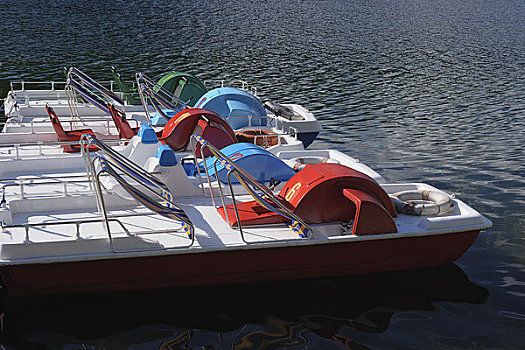 桨轮船,湖,白云岩,意大利