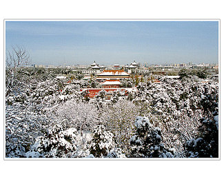 景山雪景图片